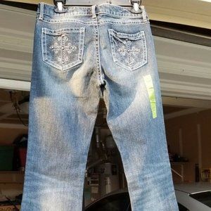 New Rock 47 Wrangler Womens‎ Ultra Low Rise Jeans 7
